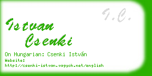 istvan csenki business card