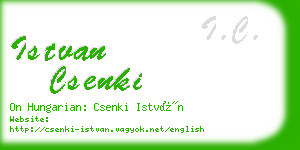 istvan csenki business card